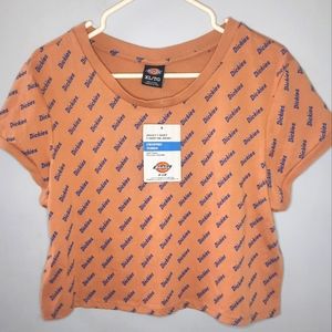 Dickies | Jersey Cropped Tshirt Gold & Blue Girls XL